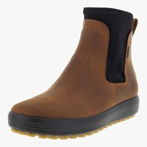 Ecco - Tan and Black Ankle Boots